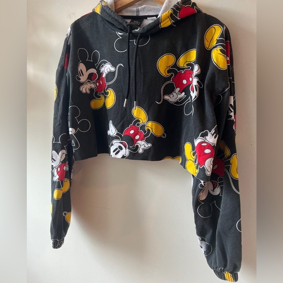 Disney Mickey Mouse Cropped Hoodie/Sweater S GUC - Picture 1 of 10